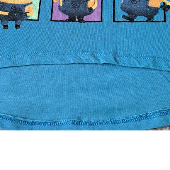 2 For $5 Sale NWOT Girl's Despicable Me Minions Blue High Low Top Size Small - Picture 4 of 6